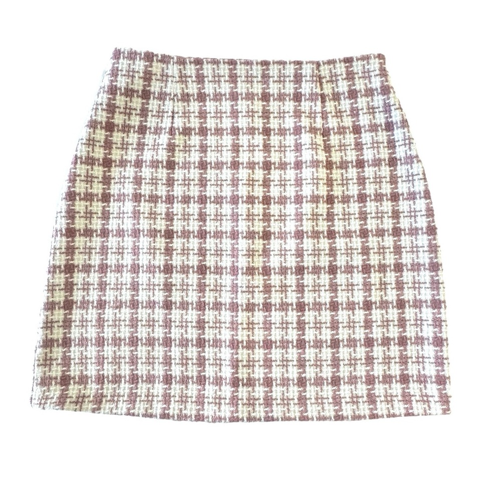 Potter’s Pot Dry Goods Dusty Rose Houndstooth Woven Skirt M